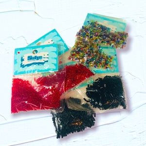 Vintage Jewelry Making Crafting Seed Beads pack of 6